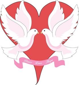Doves Clipart Image 
