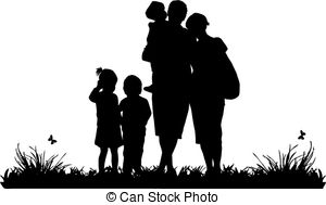Family clipart silhouette 