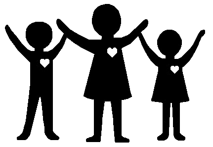 Clipart family silhouette transparent 
