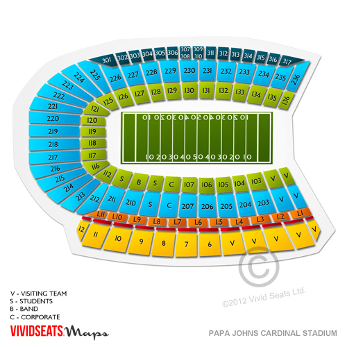 Papa Johns Cardinal Stadium Seating Chart - Clip Art Library
