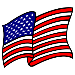 American flag rectangle clipart 