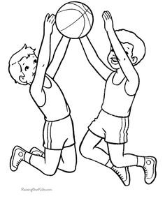 Free clipart kids playing sports black and white 