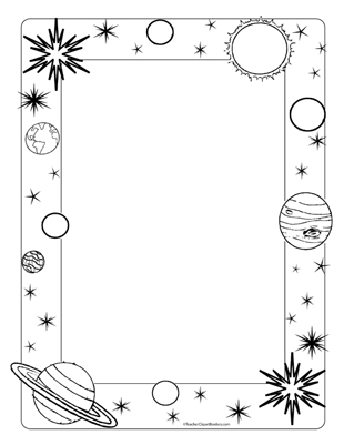 Space border clipart 