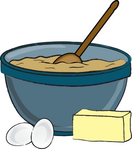 Clipart mixing bowl and spoon 