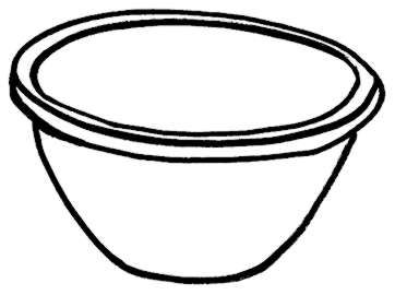 Mixing Bowl Clipart Black And White 