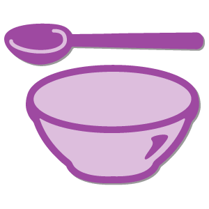 Mixing bowl spoon clipart 