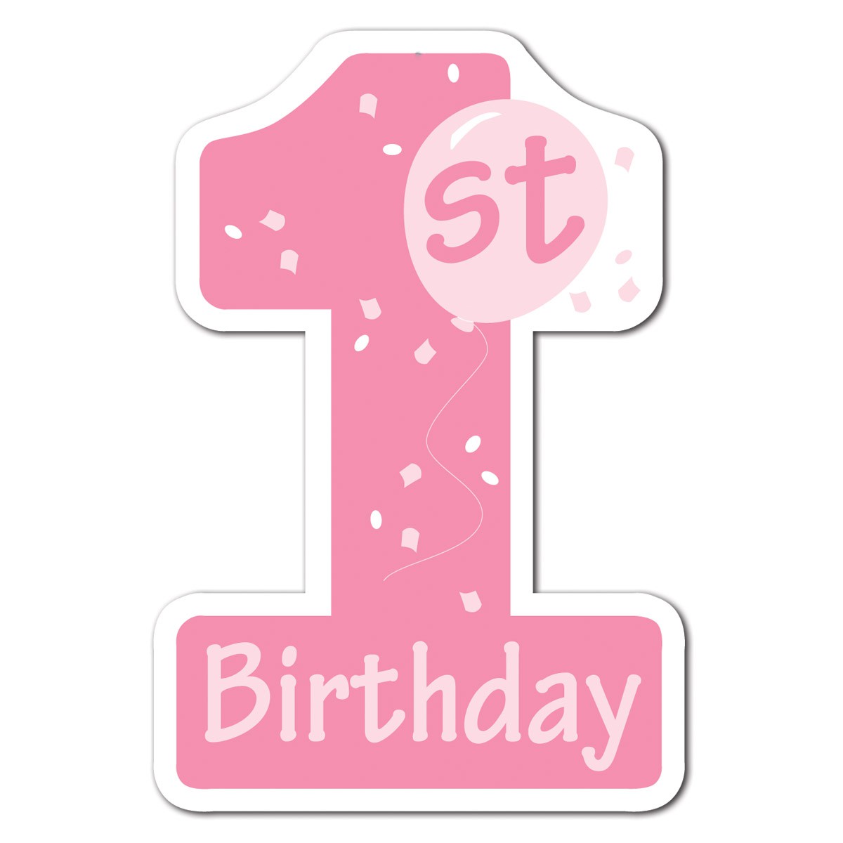 Pink Number 1 Clipart 