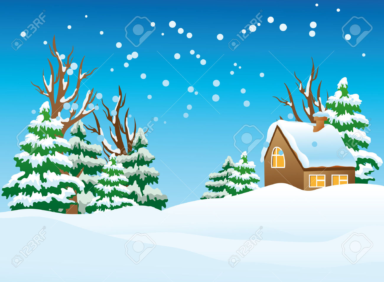 Blue Winter Landscape Clip Art � Clipart Free Download 