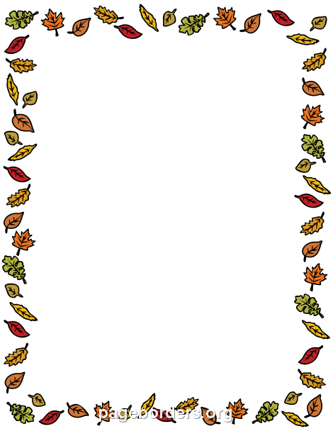 Free Fall Borders: Clip Art, Page Borders, and Vector Graphics 