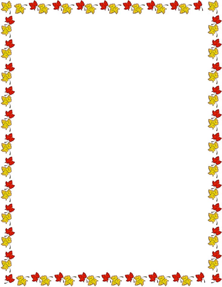 fall clip art border for kids