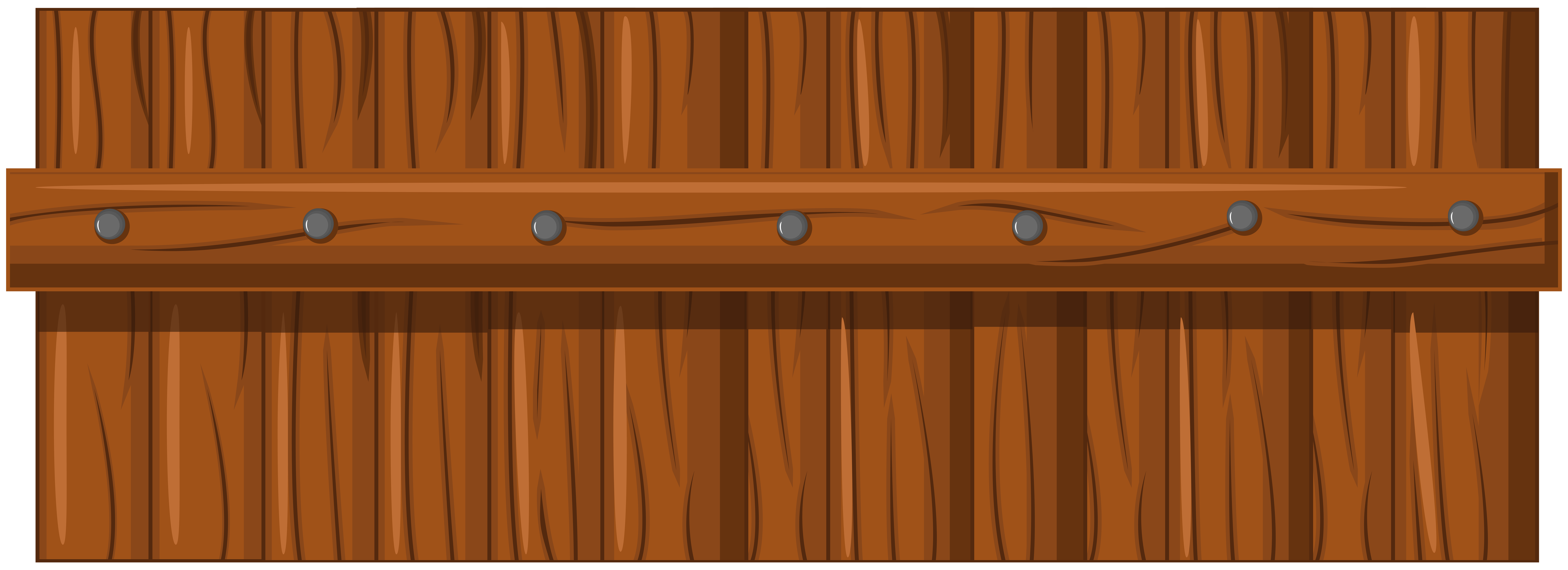 Brown Wooden Fence Transparent PNG Clip Art 