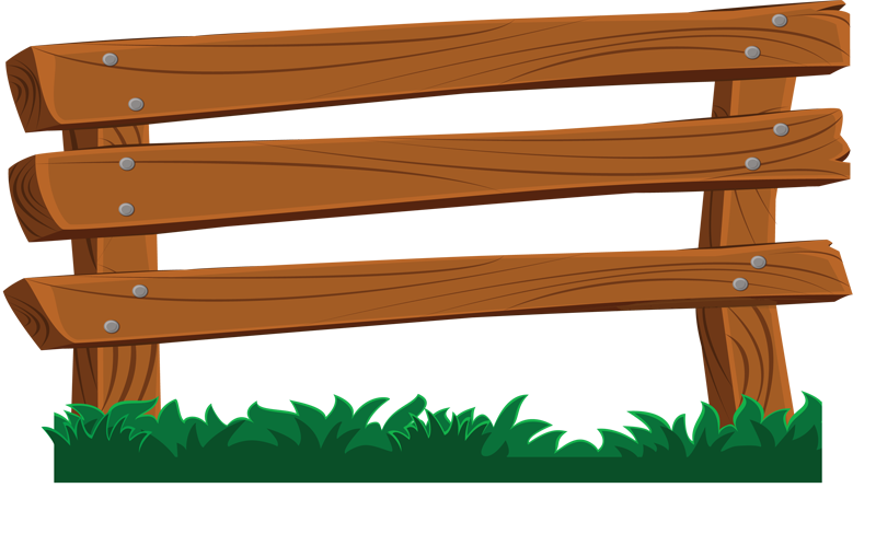 Wooden fence clipart 