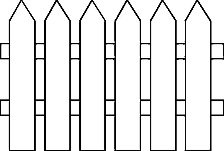 Farm fence clipart black and white 