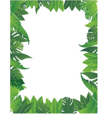 Jungle leaves background clipart 