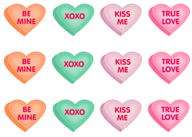 Valentine Candy Heart Clipart 
