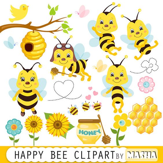 Honey bee clipart: Bee clipart bees clip art, bumble bee clipart 