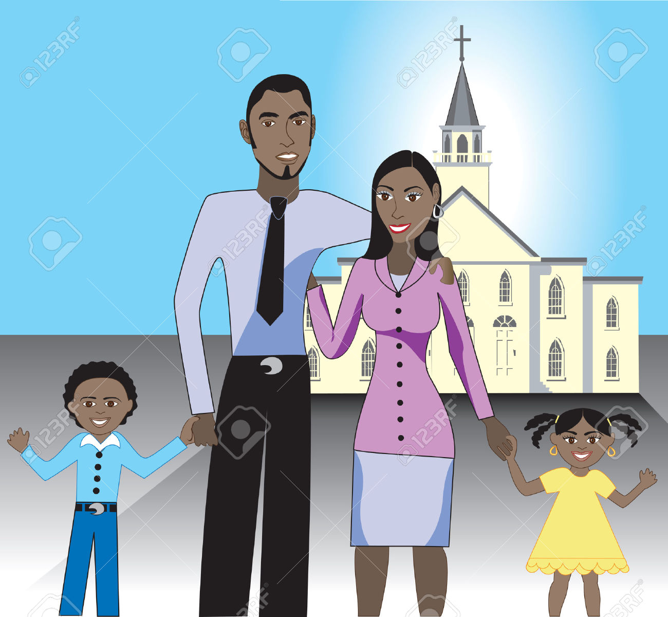 free clipart of family at church - photo #31