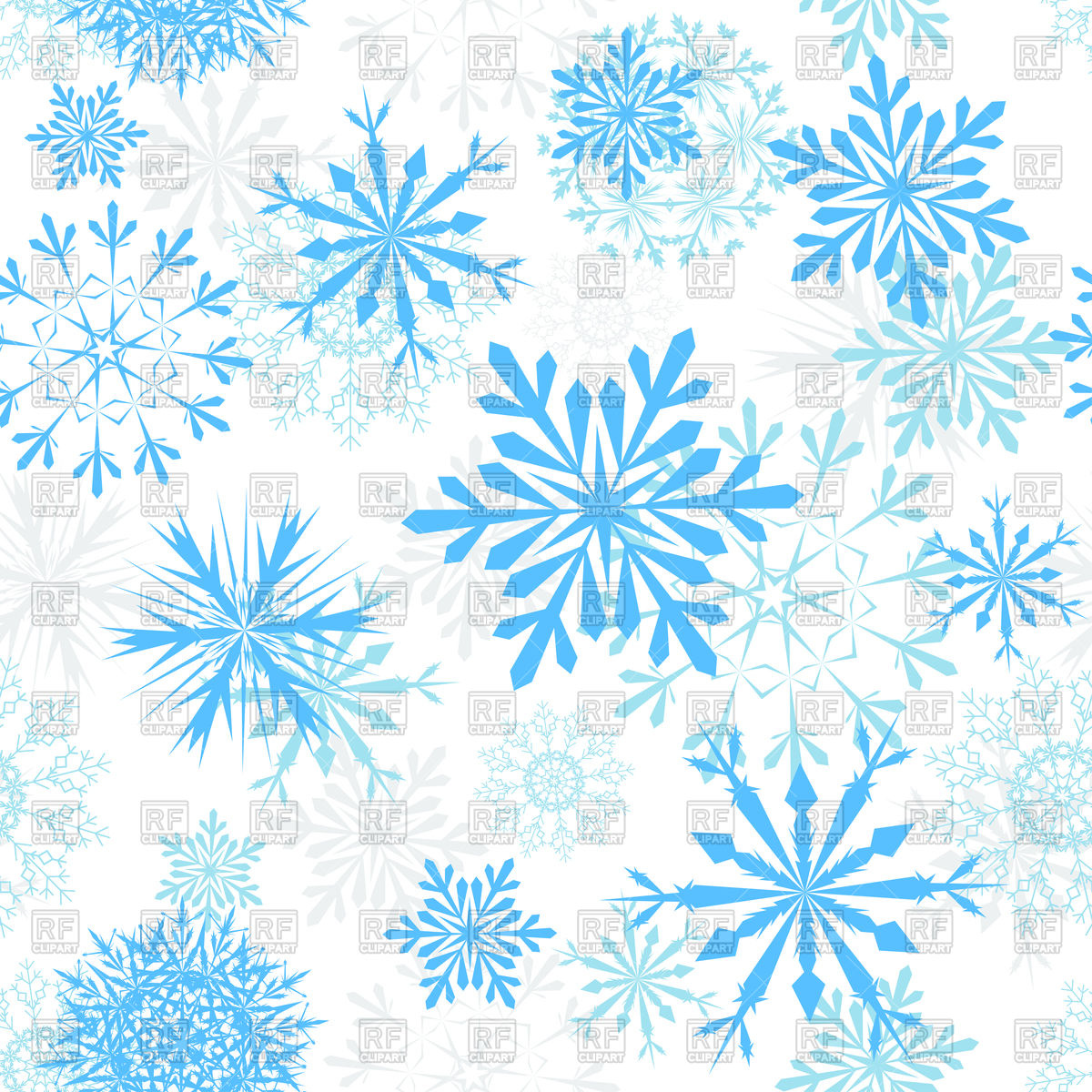 38+ Blue snowflake page background clipart
