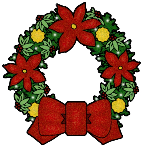 Clip art christmas wreath 