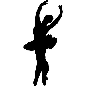 Clipart dancers silhouette 