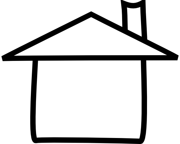 Black And White House Clipart 