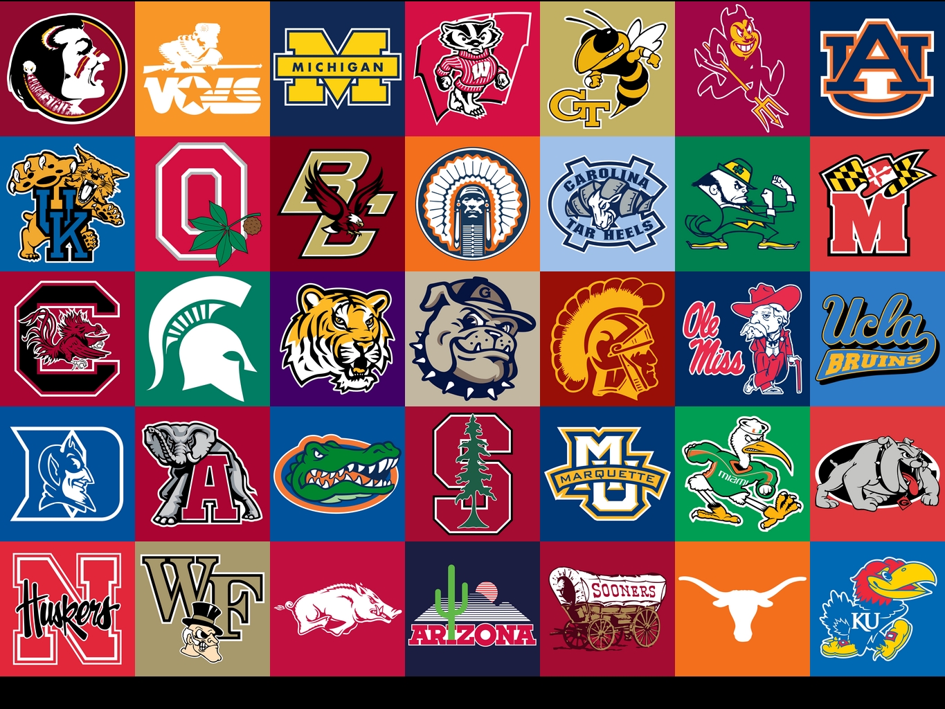 All College Football Logos And Names