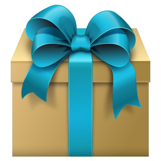 Gift Box with Blue Bow Free Clipart 