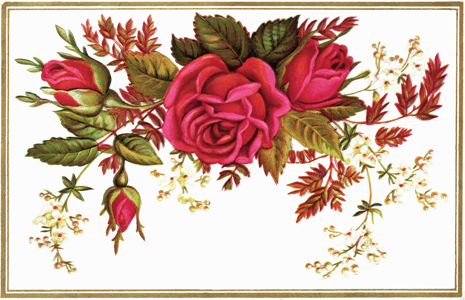 Vintage Flower Clipart 