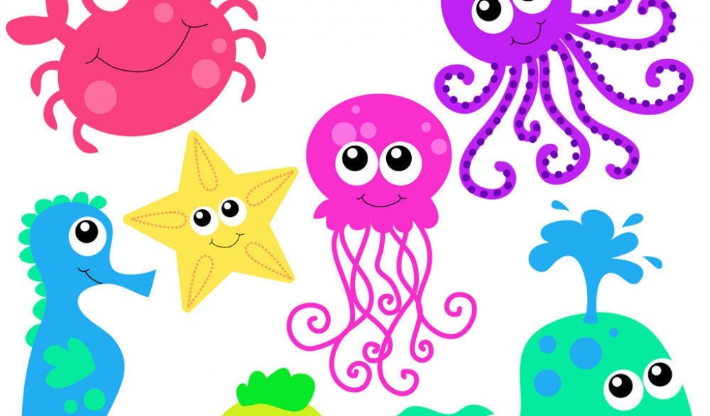 cute sea animals clipart - Clip Art Library