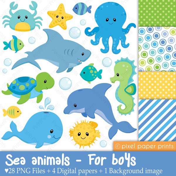 Cute Sea Animal Clipart 