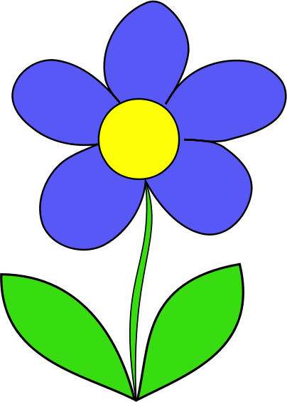 Blue flower clipart 