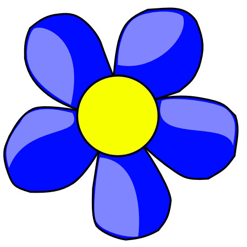 Blue Flower Clipart 