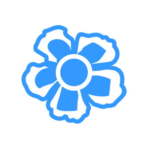 Blue Flower Design Clipart 