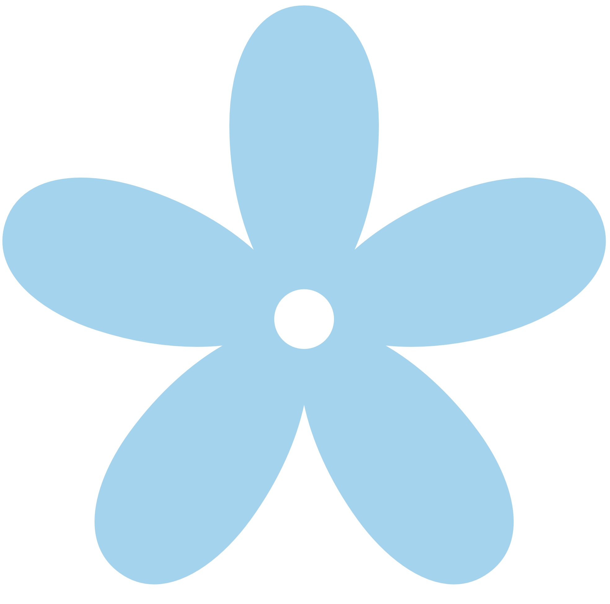 Light Blue Flower Clipart 