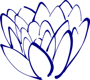 Dark Blue Flower Clipart 
