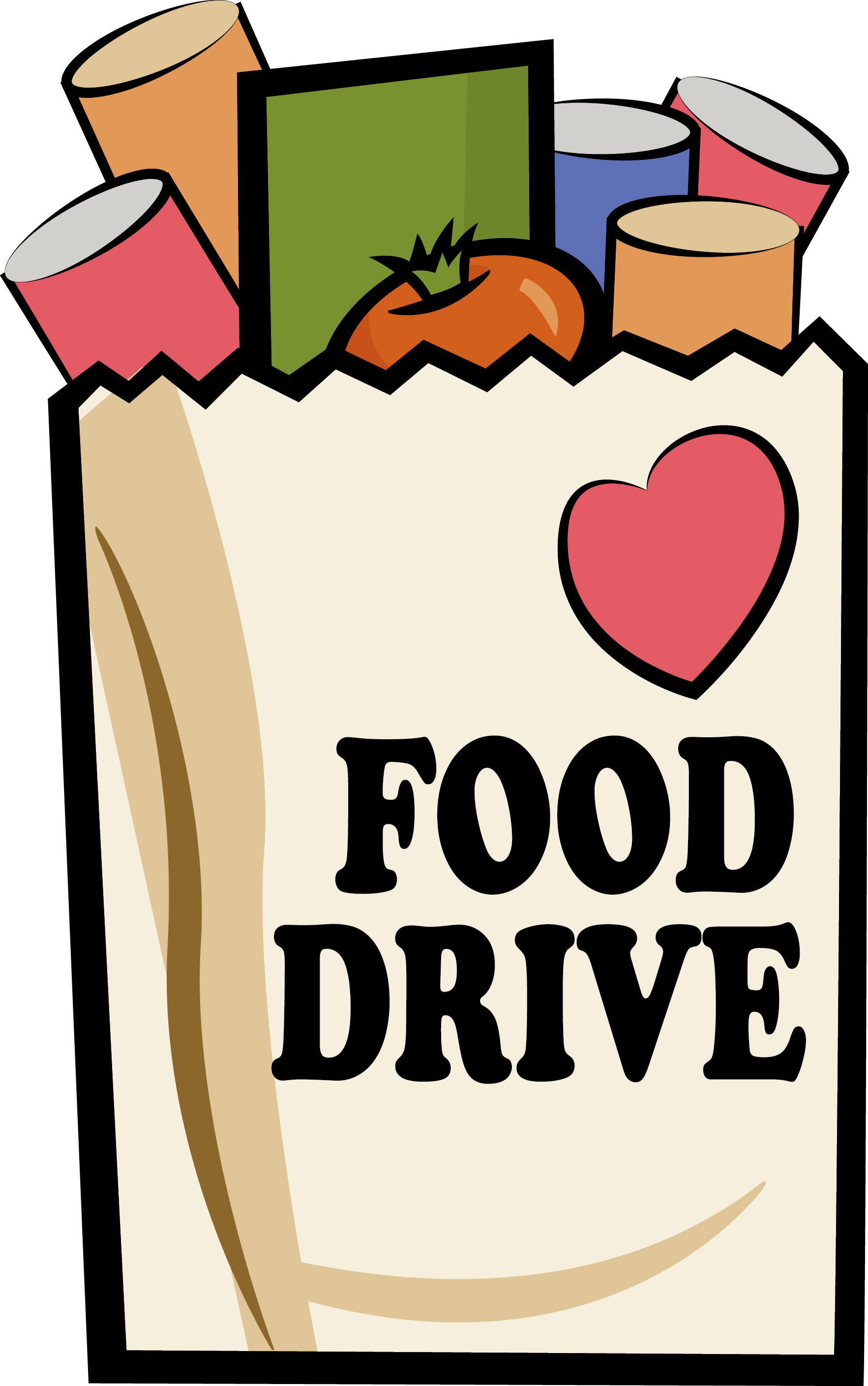 Let kids help food drive clipart 