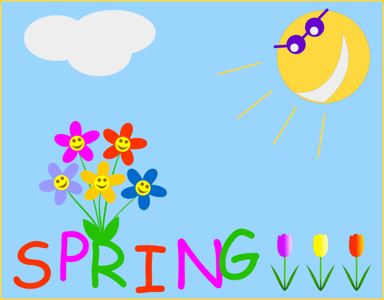 Happy spring break clip art 