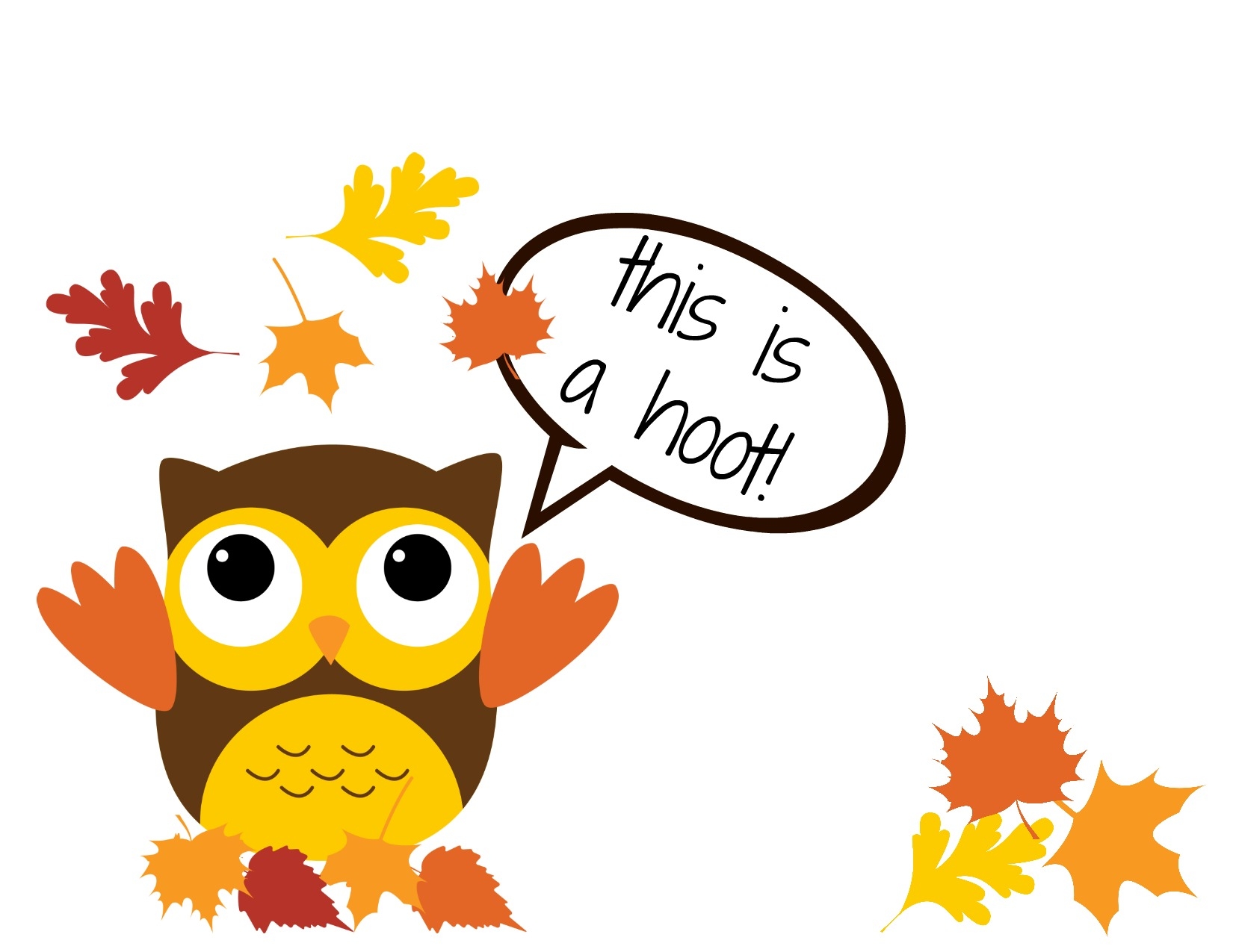 Owl Thanksgiving Printable Card Free