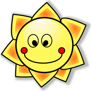 Smiling Sun Clip Art at Clker 