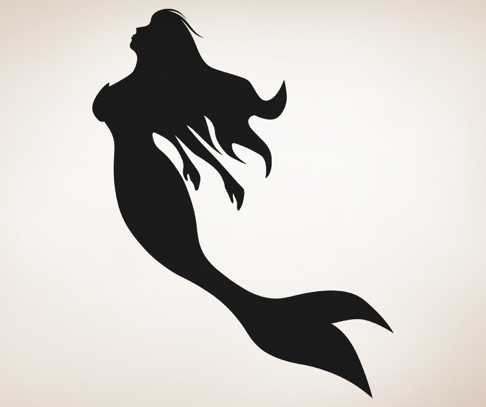 Mermaid Silhouette Clipart 