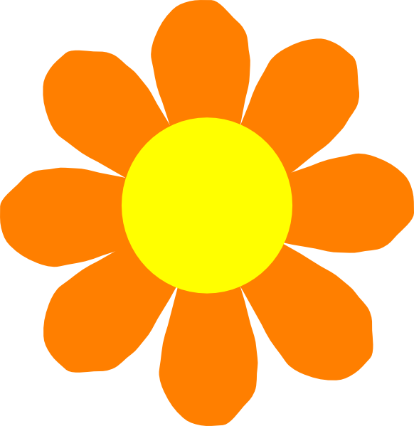Orange Flower Clipart 