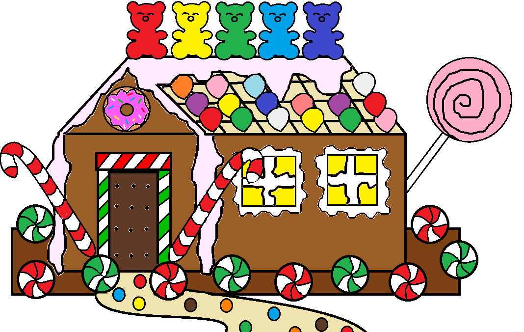Simple gingerbread house clipart 