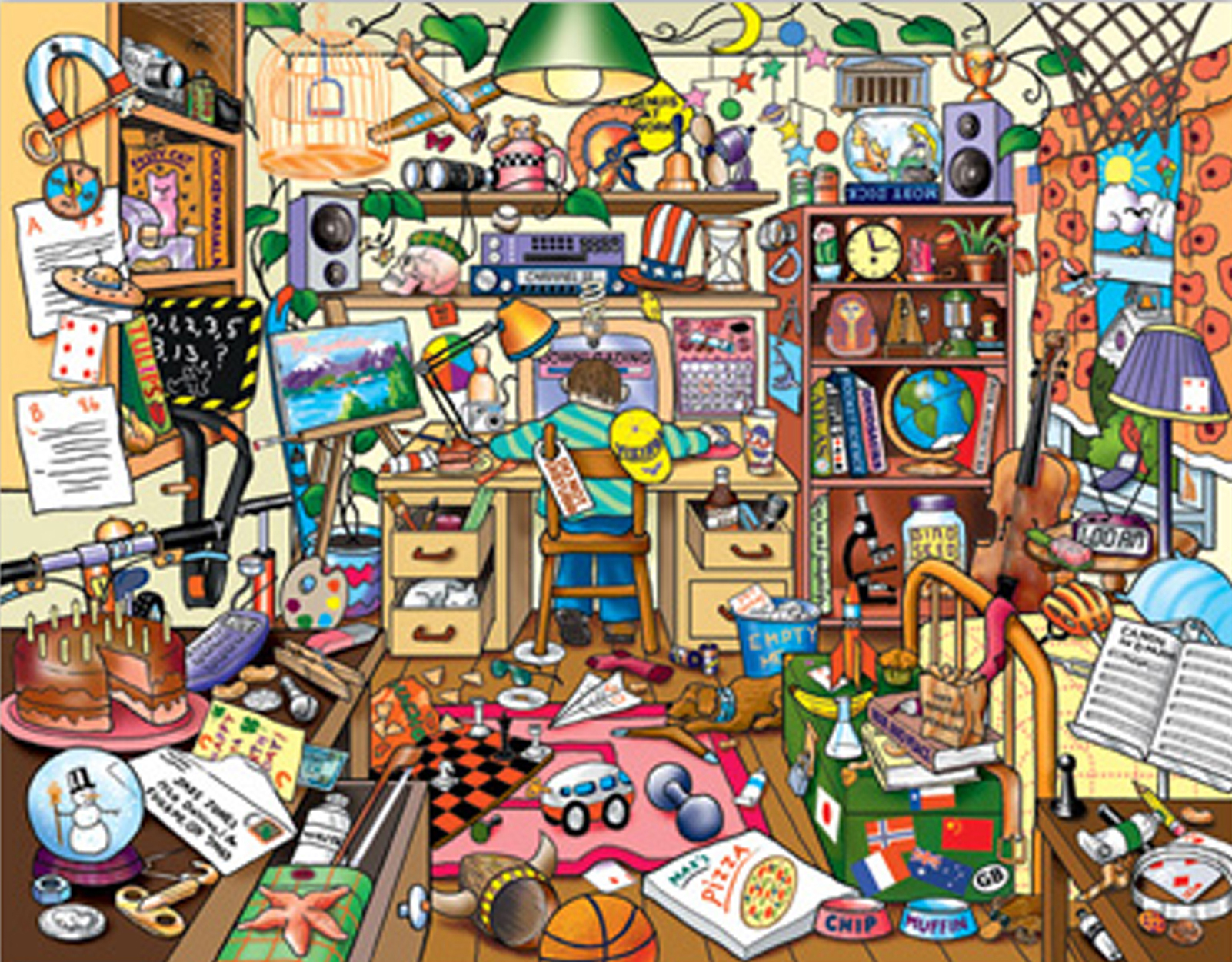 messy living room cartoon images