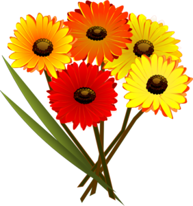 Red Orange Yellow Flowers Clip Art at Clker 