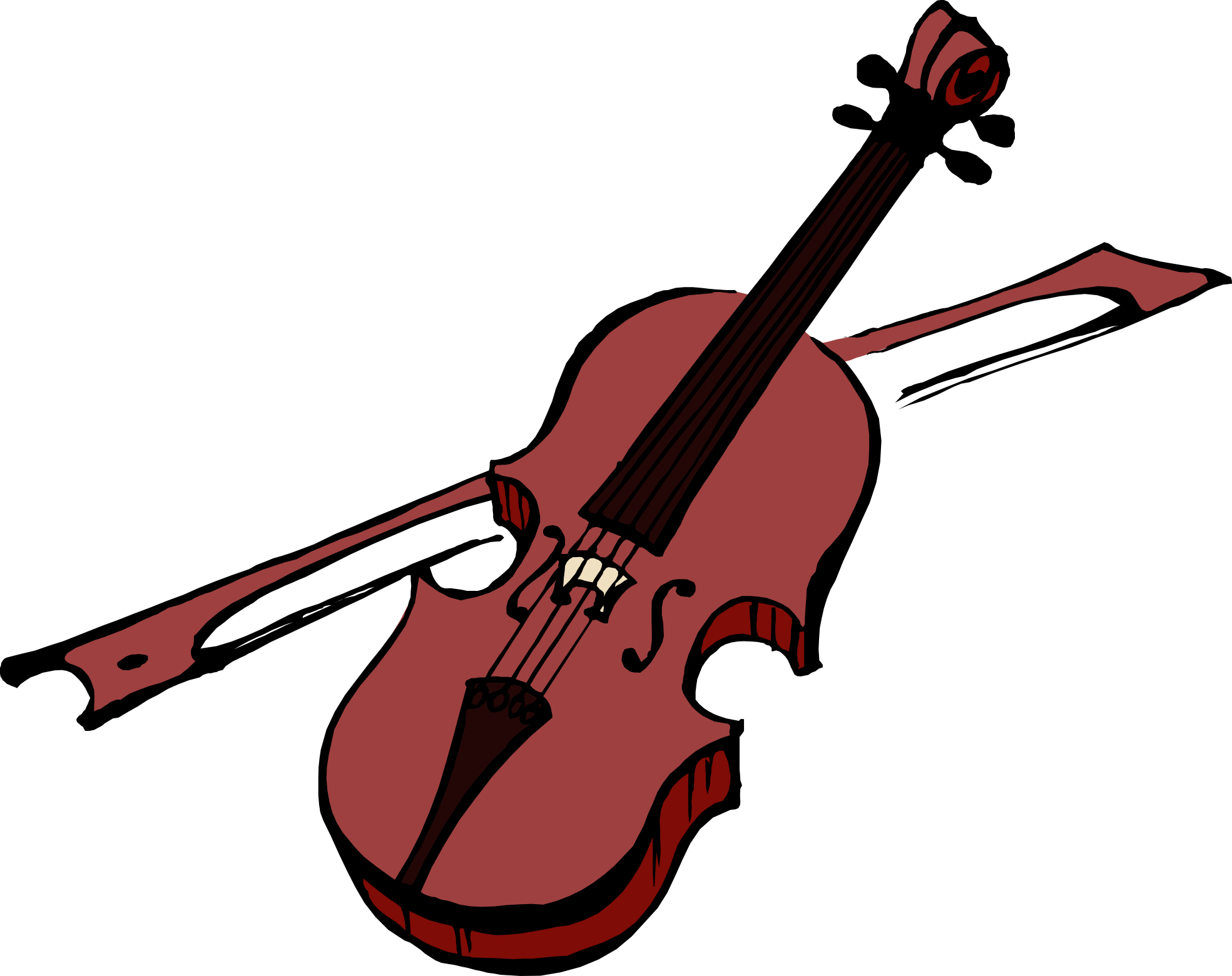 Violin with no strings vector clip art 