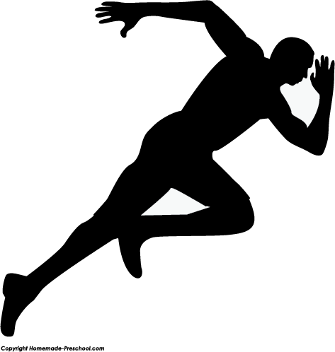 Runner silhouette clipart 