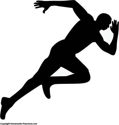 man running silhouette clip art