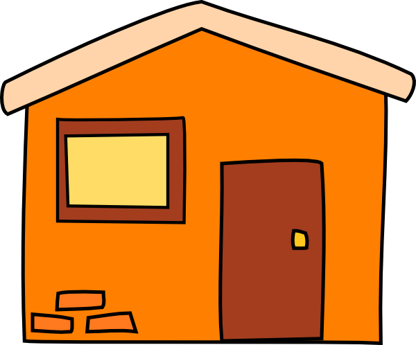 orange house clipart - Clip Art Library