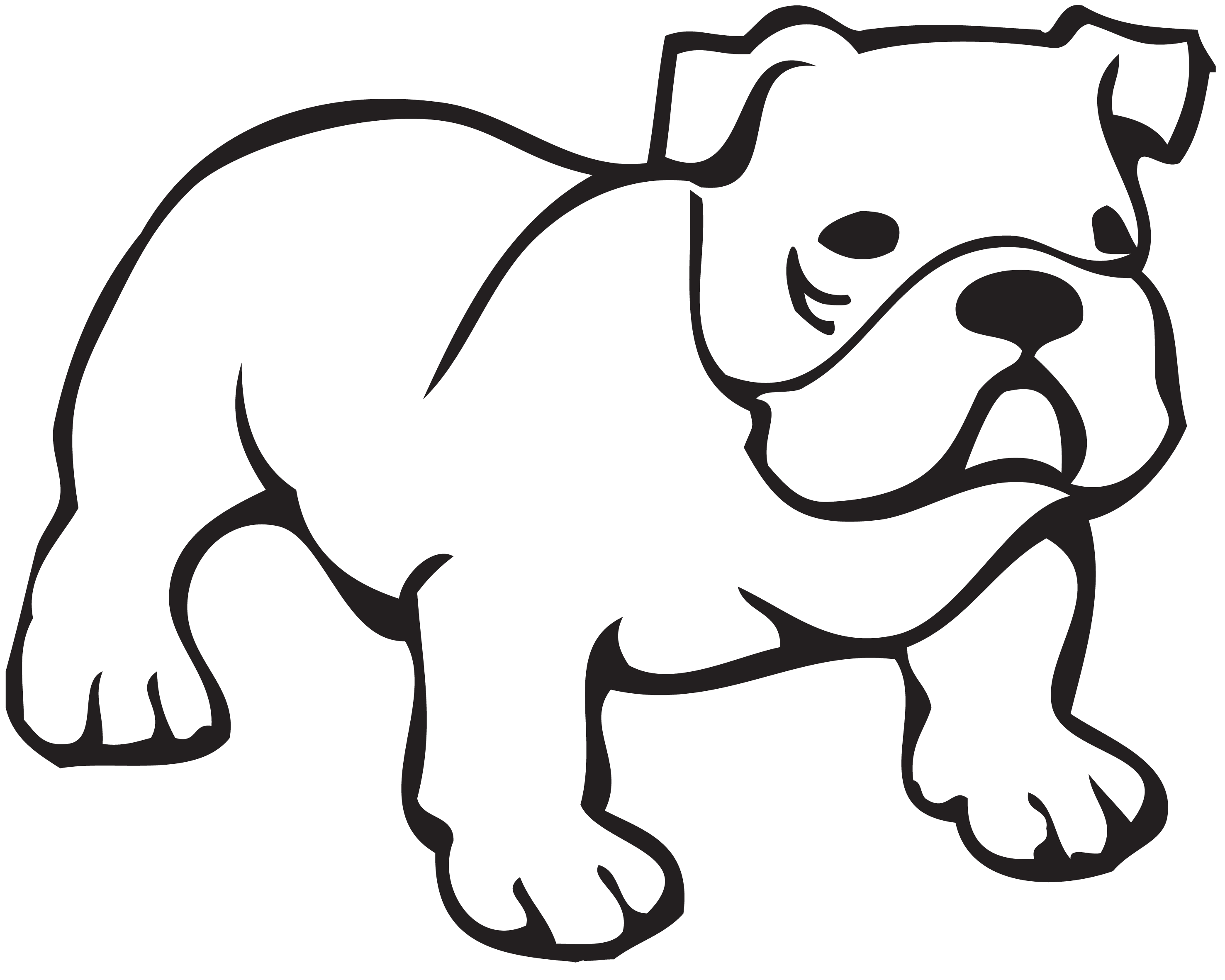 English bulldog clip art 