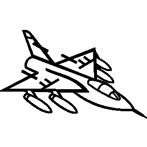 Clipart airforce plane with banner black and white 